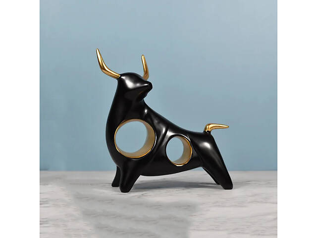 Статуетка Бик RESTEQ чорний — стильний декор для вашого дому чи офісу. Фігурка для інтер'єру Чорний бик - Фото 6