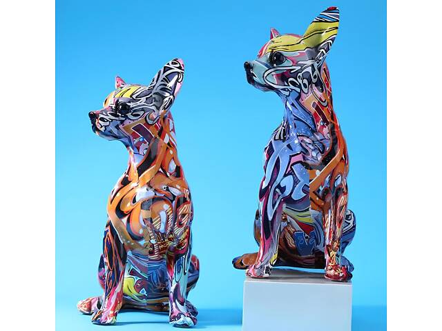 Статуетка Чихуахуа RESTEQ аквадрук — інтер'єрна фігурка собаки 26 см, стильний декор і подарунок - Фото 6