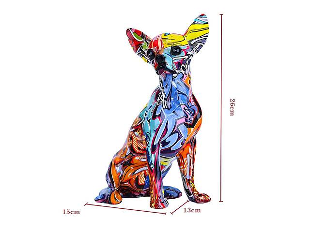 Статуетка Чихуахуа RESTEQ аквадрук — інтер'єрна фігурка собаки 26 см, стильний декор і подарунок - Фото 7