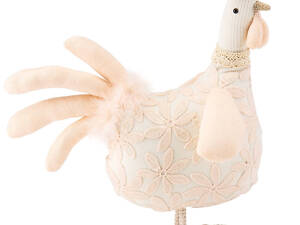 Статуетка декоративна Великодня курочка 35х29 см 16013-021 текстиль