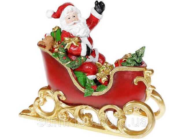 Статуэтка декоративная 'Санта в Санях' Bona 25х11х20,5 см CL0017633