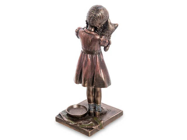 Статуетка декоративна Дівчинка з кошеням Veronese AL32464 - Фото 3