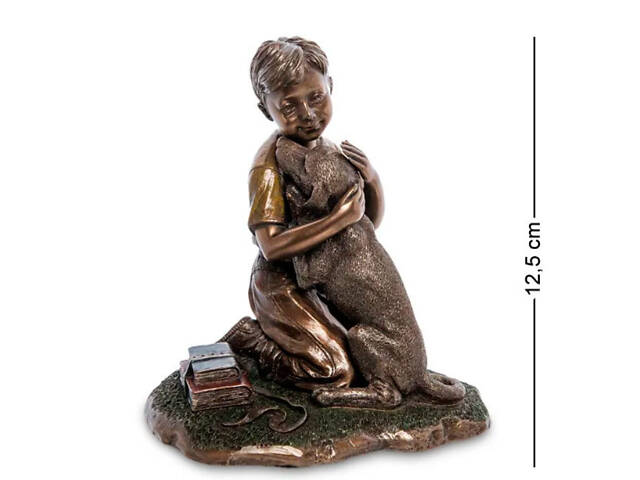Статуетка декоративна Хлопчик з собачкою Veronese AL32488 - Фото 1
