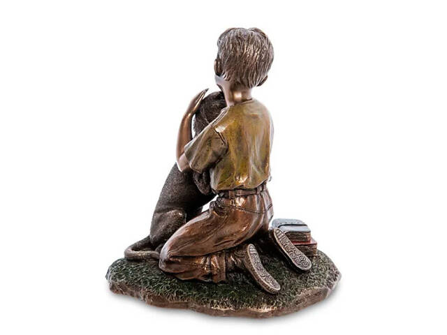 Статуетка декоративна Хлопчик з собачкою Veronese AL32488 - Фото 3