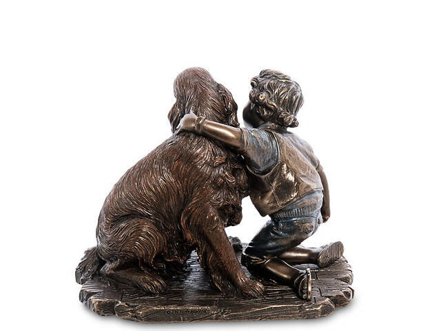 Статуетка декоративна Хлопчик і спанієль 11 см Veronese AL84447 - Фото 2