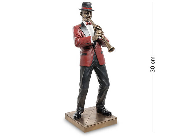 Статуетка декоративна Гра на кларнеті 30 см Veronese AL84438 - Фото 1