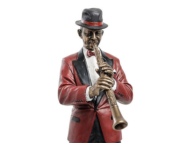 Статуетка декоративна Гра на кларнеті 30 см Veronese AL84438 - Фото 4