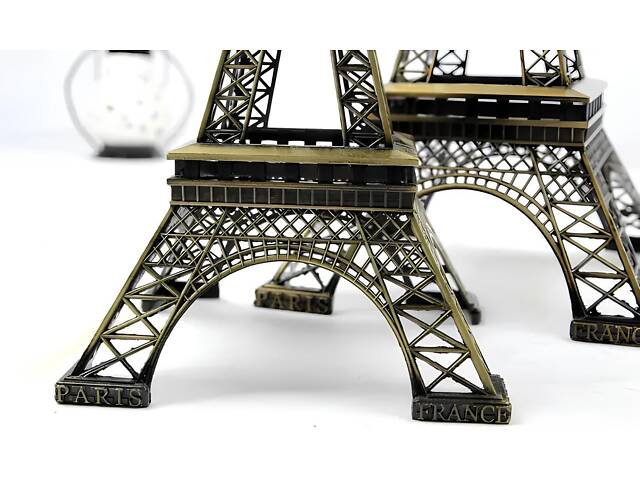 Статуэтка Эйфелева башня RESTEQ 38 см — винтажный металлический сувенир из Парижа - Фото 7