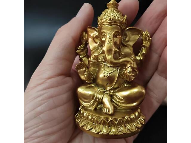 Статуетка Ганеша RESTEQ - фігурка для інтер'єру Ganesha 4x4x7 см, декоративний елемент для дому та офісу, символ удачі та - Фото 5