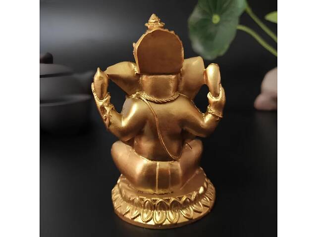 Статуетка Ганеша RESTEQ - фігурка для інтер'єру Ganesha 4x4x7 см, декоративний елемент для дому та офісу, символ удачі та - Фото 6