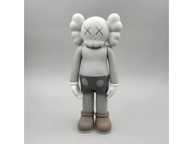 Статуетка KAWS Companion сірого кольору 18 см — дизайнерська фігурка для інтер'єру, колекційна іграшка в стилі арт-той - Фото 1