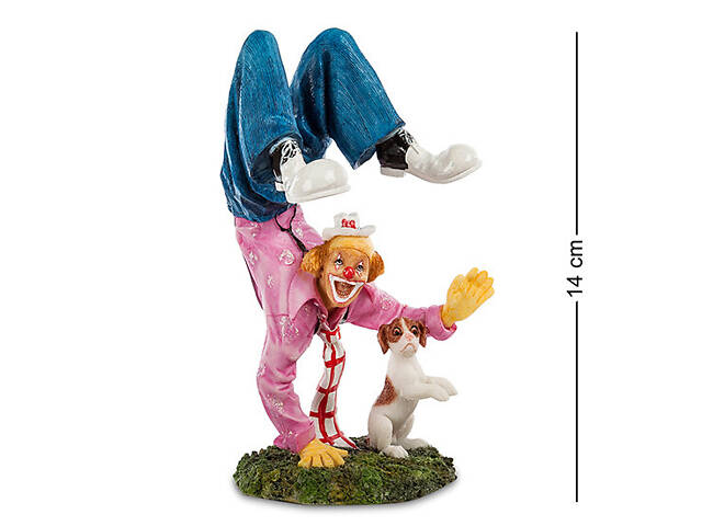 Статуетка Клоун з собачкою 14 см Veronese AL46567 - Фото 1