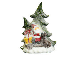 Статуетка Lefard Дід Мороз із ялинкою 50х38х13 см 005NQ