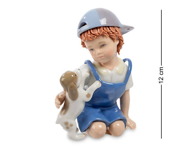 Статуетка Хлопчик з песиком 12 см Pavone AL45788 - Фото 1