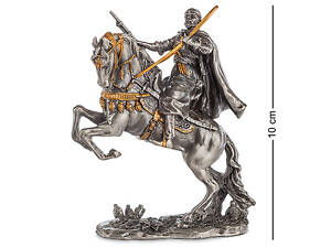 Статуэтка оловянная Veronese Воин на коне 10х8 см 1903559 миниатюра