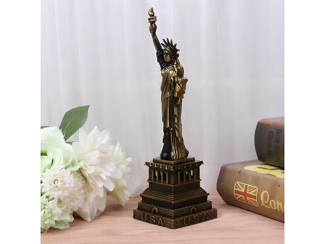 Статуэтка Статуя Свободы RESTEQ 30 см, Металлическая скульптура Статуя Свободы, Сувенир Statue of Liberty - Фото 1