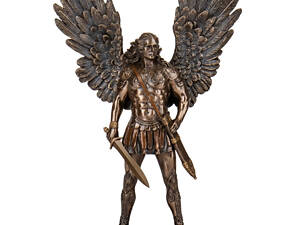 Статуетка Veronese Архангел Михайл 28 см полістоун покритий бронзовим напиленням 77496