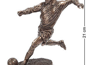 Статуетка Veronese Футболіст 21х17,5 см 1902295 полістоун покритий бронзою