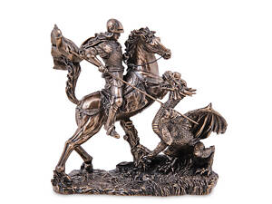Статуетка Veronese Георгій Переможець 15,5х16,5х8 см 1907190 бронзове напилення полістоуну