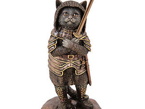Статуетка Veronese Сер Пусилот котячий лицар 14 см 1907214 полістоун покритий бронзою