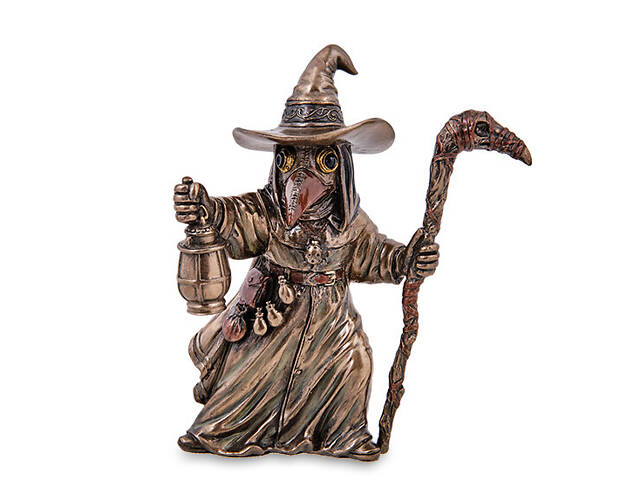 Статуетка Veronese в стилі Фентезі Чумний лікар 14 см 1907248 полістоун покритий бронзою - Фото 1