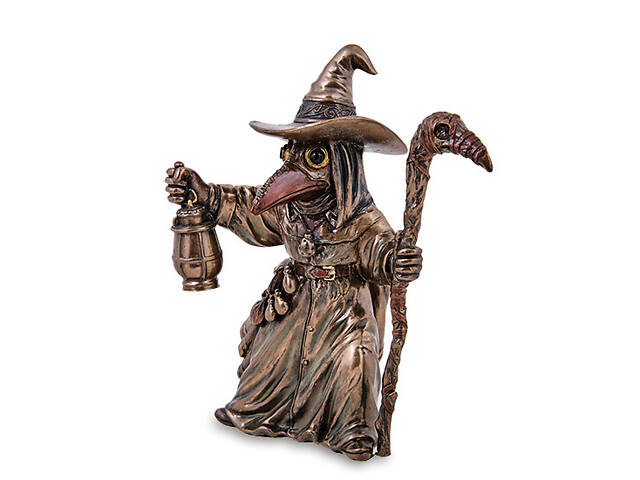 Статуетка Veronese в стилі Фентезі Чумний лікар 14 см 1907248 полістоун покритий бронзою - Фото 2