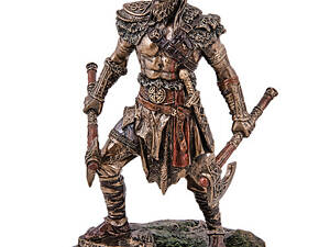 Статуетка Veronese Вікінг 16х10х7 см фігурка покрита бронзовим напиленням 1907191