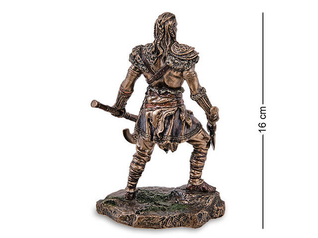 Статуэтка Veronese Викинг 16х10х7 см фигурка покрытая бронзовым напылением 1907191 - Фото 3