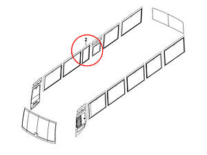 Стекло боковое правое №4 (небольшое) OTOKAR 13N30-67026-BA