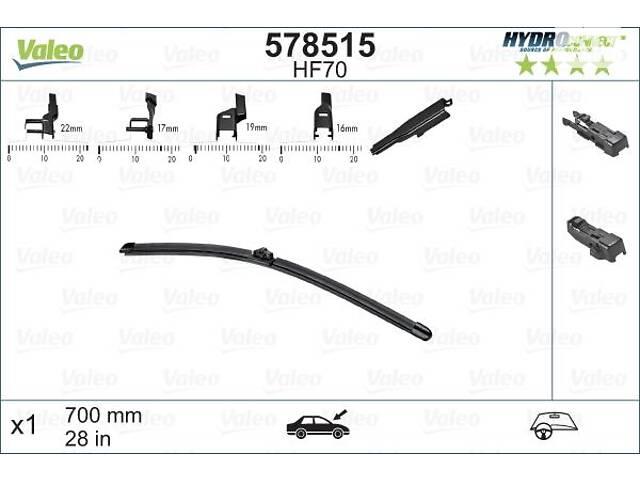 Стеклоочиститель FORD C-MAX / CITROEN C4 / FORD FIESTA / AUDI Q4 (F4N) 1995-2022 г.