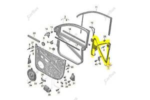 Стеклоподъемник электрический двери передней правой Touareg (2007-2010) рестайл, 7L0837462F