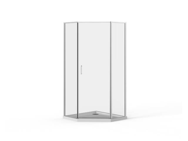 Скляна душова кабіна AVKO Glass RDD21C 90x90x190 Chrome - Фото 3