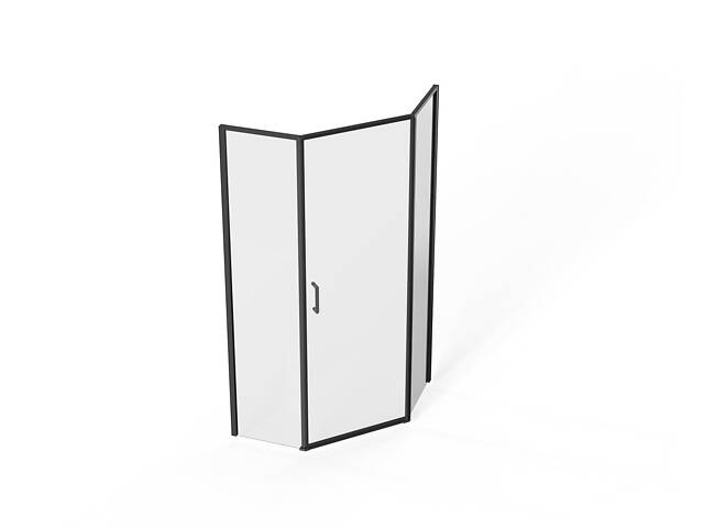 Скляна душова кабіна AVKO Glass RDD21C 90x90x190 Black - Фото 1
