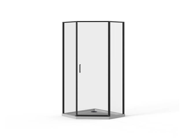 Скляна душова кабіна AVKO Glass RDD21C 90x90x190 Black - Фото 3