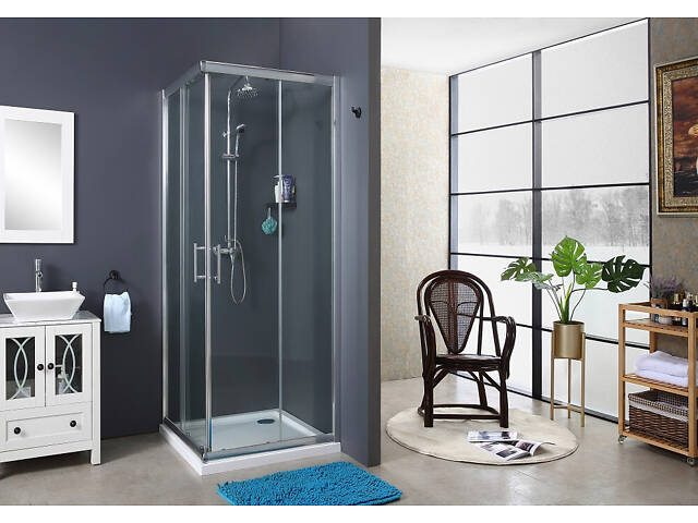 Скляна душова кабіна AVKO Glass RDR06 190х90х90 Chrome - Фото 7