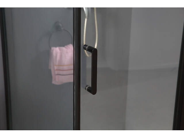 Скляна душова кабіна AVKO Glass RDR13B, 90х90х190 Black - Фото 10