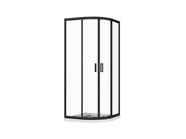 Скляна душова кабіна AVKO Glass RDS06, 90х90х190 Black - Фото 1