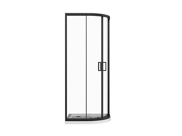 Скляна душова кабіна AVKO Glass RDS06, 90х90х190 Black - Фото 2