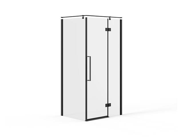 Скляна душова кабіна AVKO Glass S237R, 90х90х190 Black - Фото 1