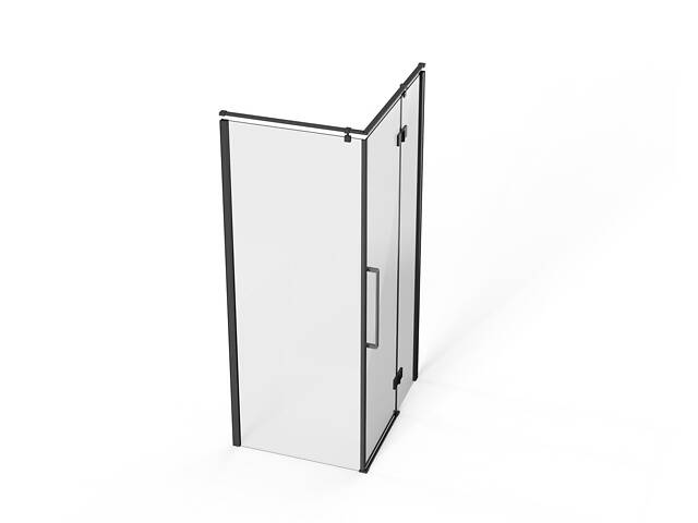 Скляна душова кабіна AVKO Glass S237R, 90х90х190 Black - Фото 2