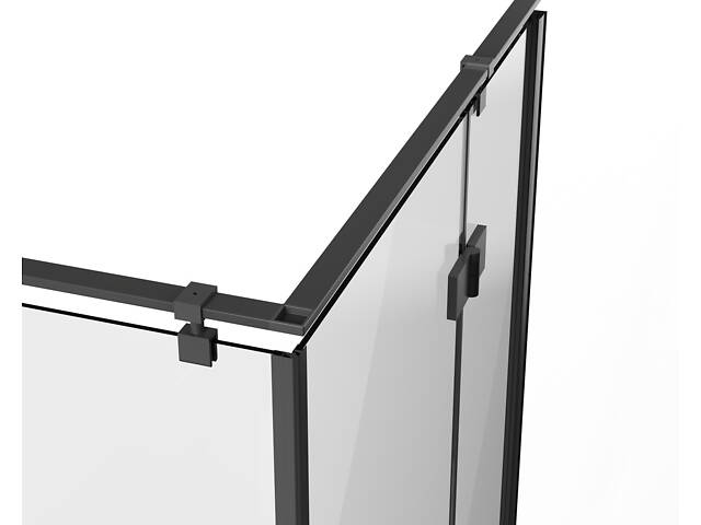 Скляна душова кабіна AVKO Glass S237R, 90х90х190 Black - Фото 6