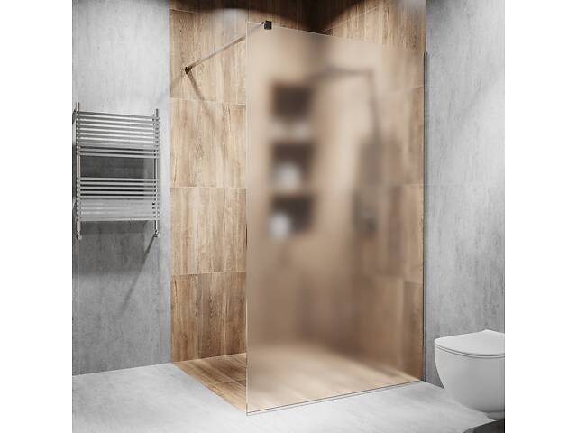 Скляна душова перегородка Alfa-Glass 2000х1000мм скло діамант матове колір фурнітури PSS - полірована (model-A.152) - Фото 1