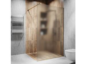 Стеклянная душевая перегородка Alfa-Glass 2000х1000мм стекло прозрачное цвет фурнитуры Bronze Бронза (model-A.257)