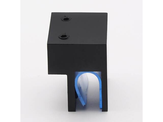 Стеклянная душевая перегородка Alfa-Glass 2000х600мм стекло графит интим зона цвет фурнитуры Black Черная матовая (model - Фото 3