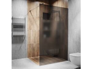 Стеклянная душевая перегородка Alfa-Glass 2000х900мм стекло графит интим зона цвет фурнитуры PSS полированная (model-A.3