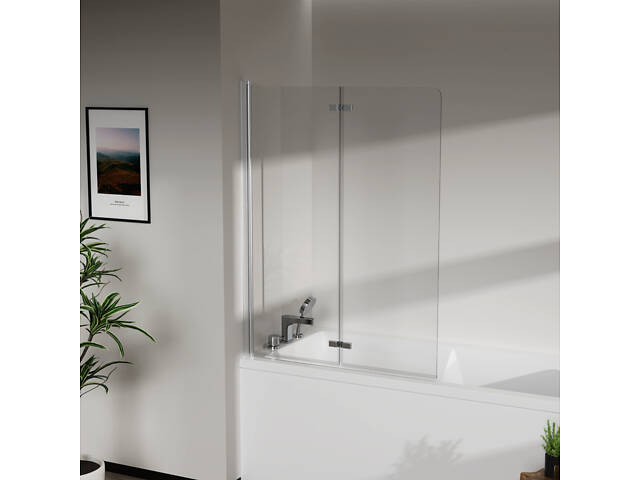 Скляна шторка для ванни AVKO Glass RDW02-J2 100x140 Silver - Фото 1