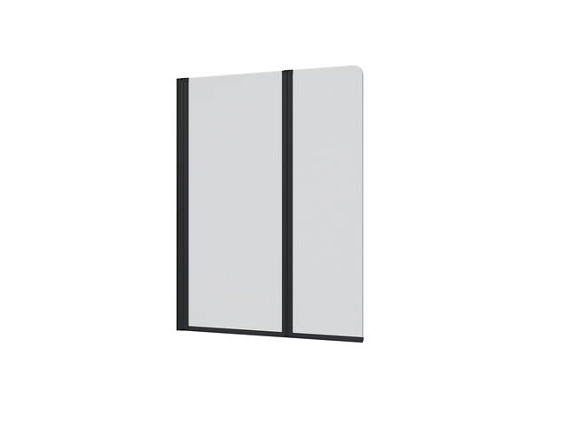 Скляна шторка для ванни AVKO Glass RDY19 60+40x140 Black матова - Фото 1