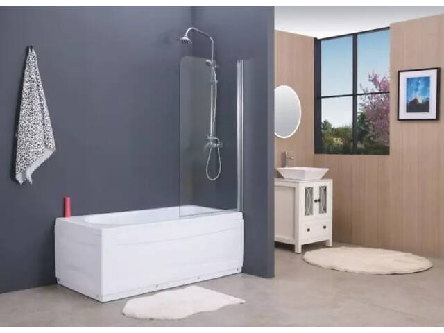 Скляна шторка для ванни AVKO Glass RDY21 70х140см Chrome - Фото 3