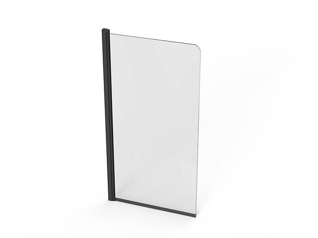 Скляна шторка для ванни AVKO Glass RDY21 70х140см Black - Фото 1