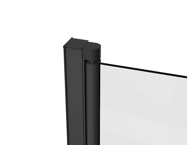 Скляна шторка для ванни AVKO Glass RDY21 70х140см Black - Фото 3